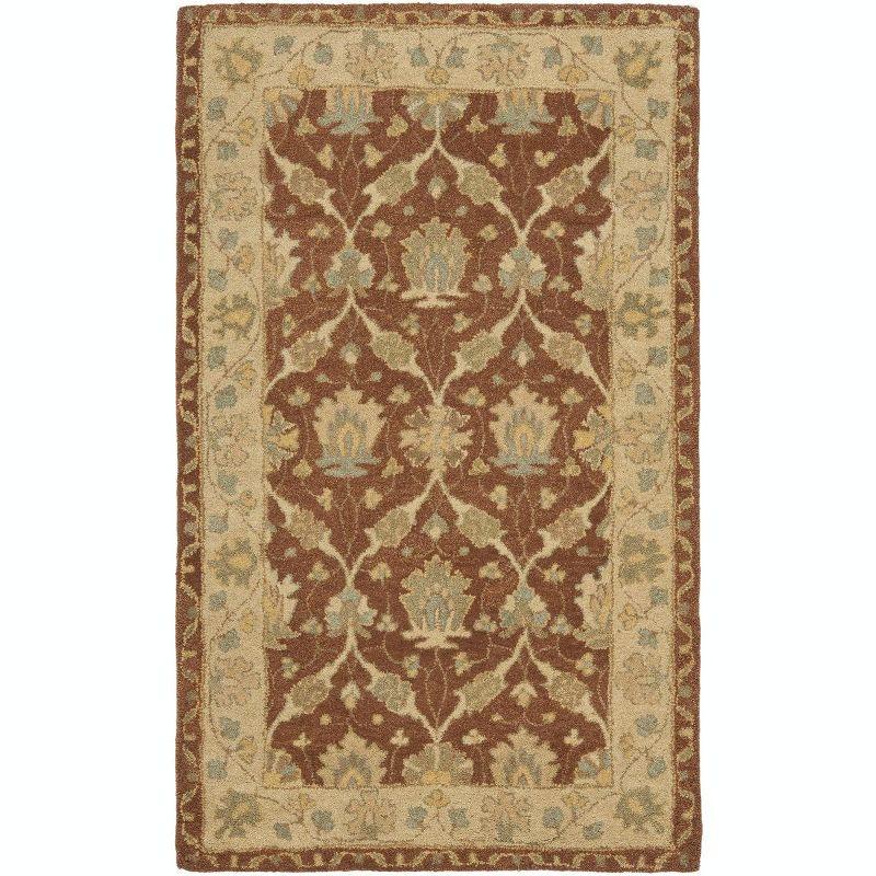 Antiquity AT315 Hand Tufted Area Rug - Brown/Taupe - 3'x5' - Safavieh.