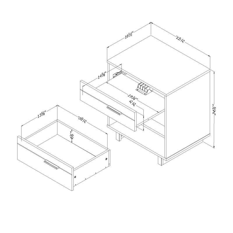 Fynn 1 Drawer Nightstand