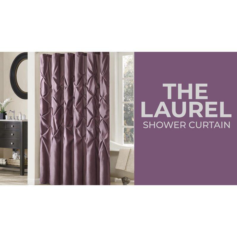 Madison Park Laurel Tufted Semi-Sheer Shower Curtain