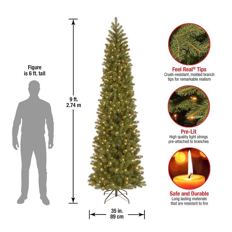 Prelit Slim Feel Real Downswept Douglas Fir Artificial Christmas Tree Clear Lights - National Tree Company