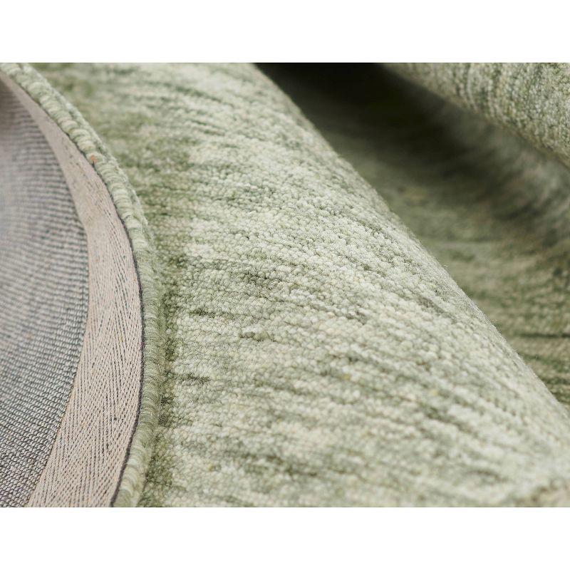 Momeni 2'x3' James Solid Handtufted Accent Rug Sage Green: Wool, Low Pile, Indoor, Rectangle, Cotton Backing