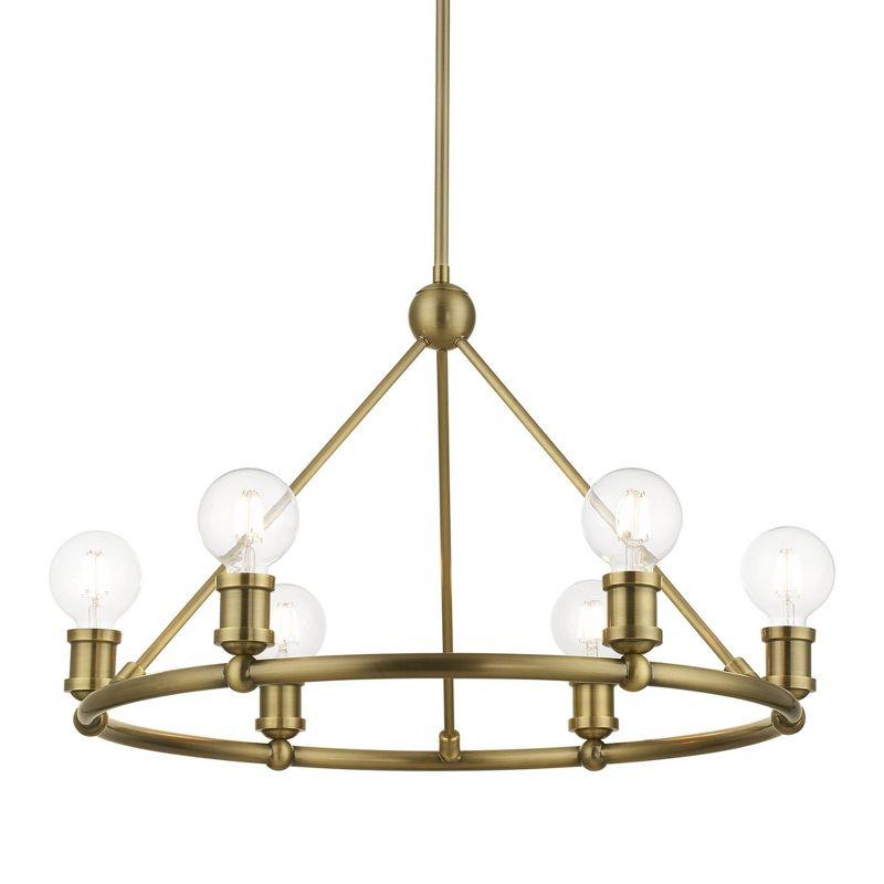 Livex Lighting Lansdale 6 - Light Chandelier in  Antique Brass