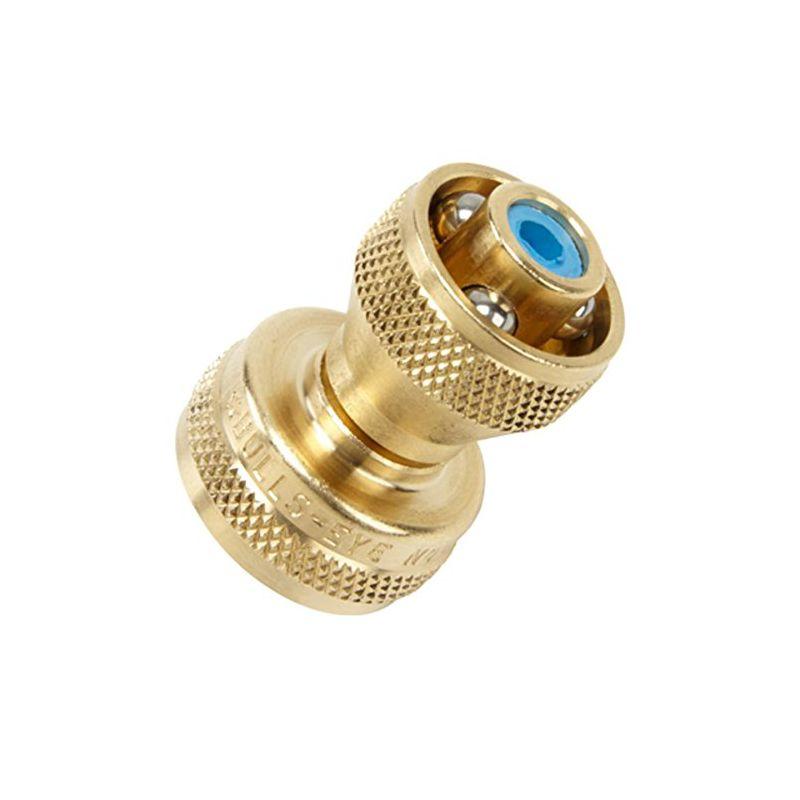 Adjustable Brass Garden Hose Nozzle with Bullseye Design