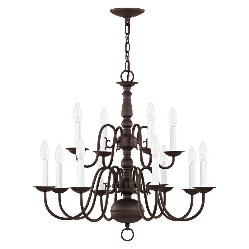 Livex Lighting Williamsburgh 12 - Light Chandelier in  Bronze