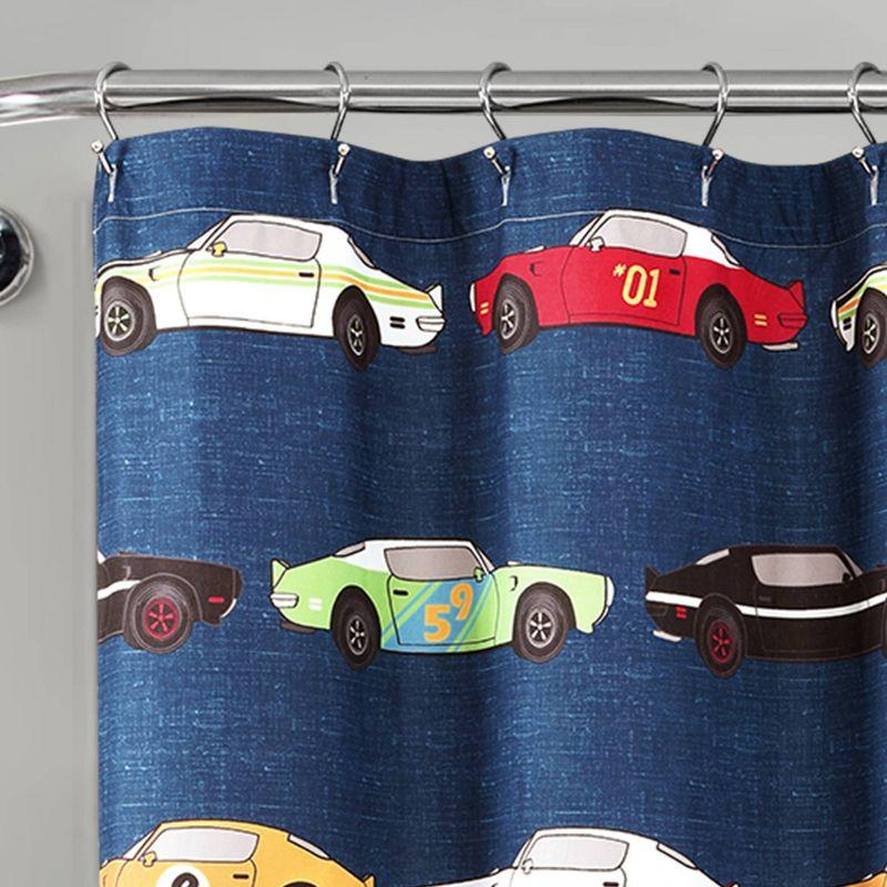Lush Decor Race Cars Shower Curtain
