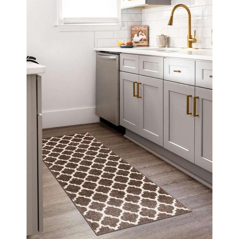 Unique Loom 2' 0 x 6' 1 Trellis Philadelphia Brown Area Rug