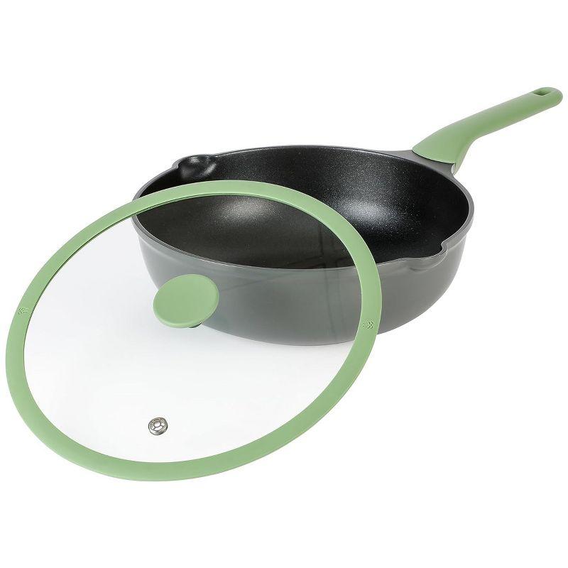 Kenmore Theodore 6 Quarts Non-Stick Aluminum Saute Pan with Lid