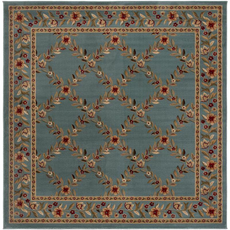Lyndhurst LNH557 Power Loomed Area Rug - Blue/Blue - 6'7"x6'7" - Safavieh