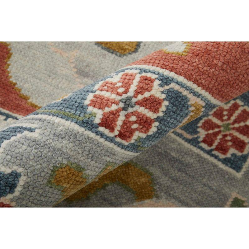 Karina Transitional Floral & Botanical Red/Gray/Ivory Area Rug