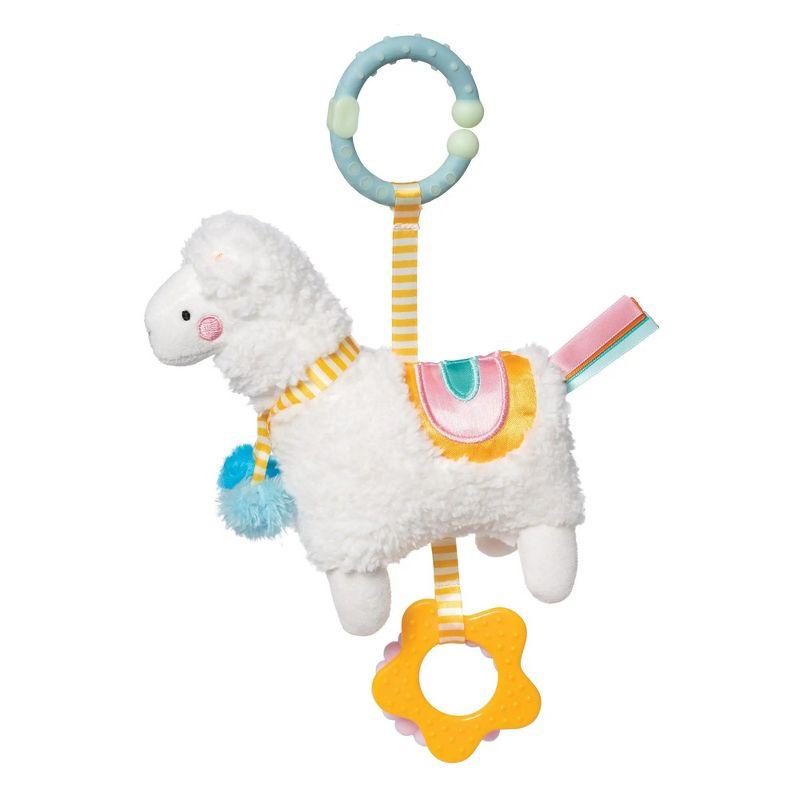 White Llama Clip-on Baby Travel and Teething Toy