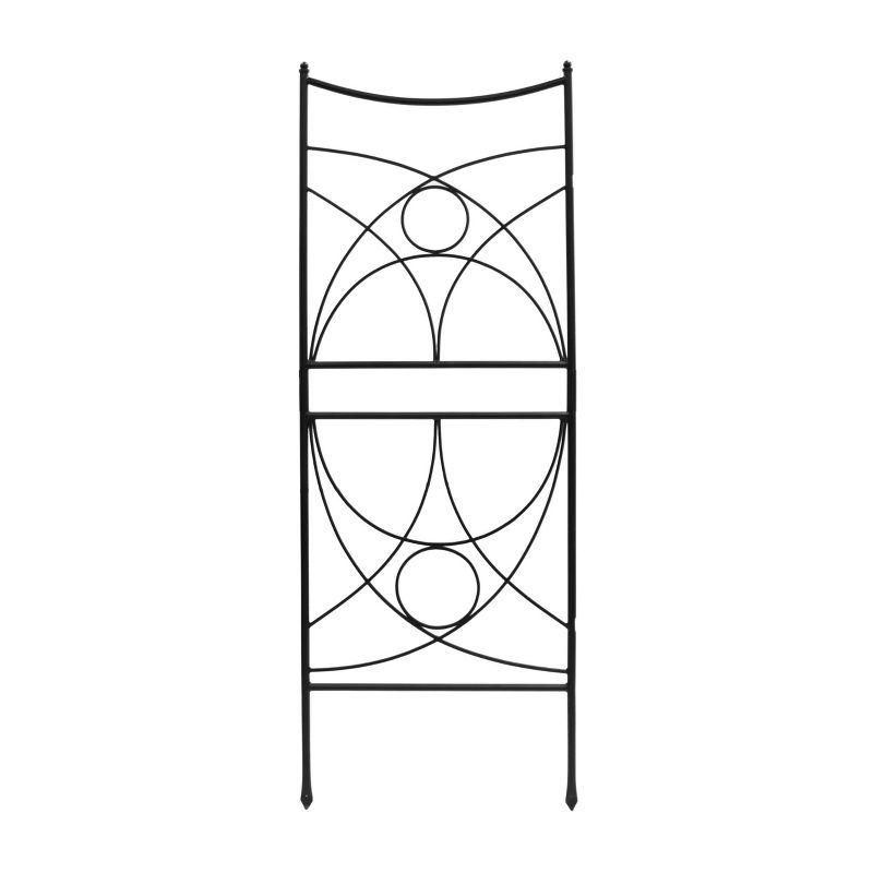 Aurora 86.25" Black Wrought Iron Garden Trellis