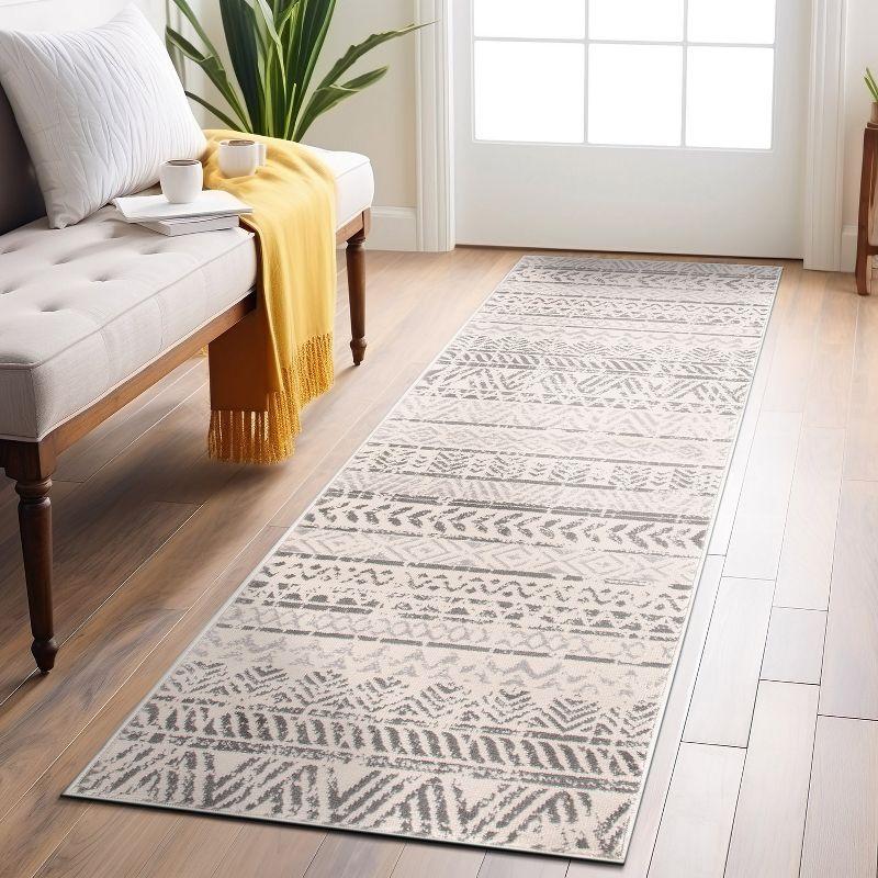 World Rug Gallery Geometric Distressed Bohemian Area Rug