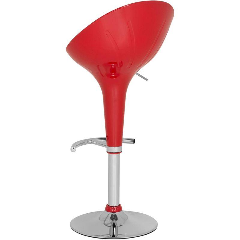 Zorab Swivel Bar Stool - Red - Safavieh