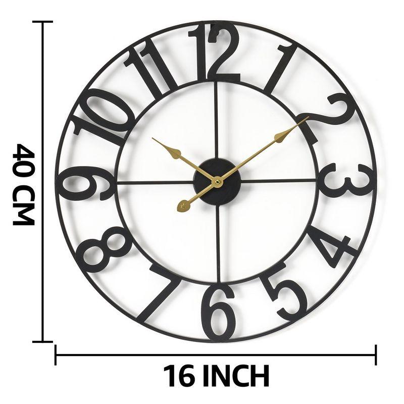 Sorbus Large Wall Clock for Living Room Decor - Numeral Wall Clock for Kitchen - 16-inch Wall Clock Decorative