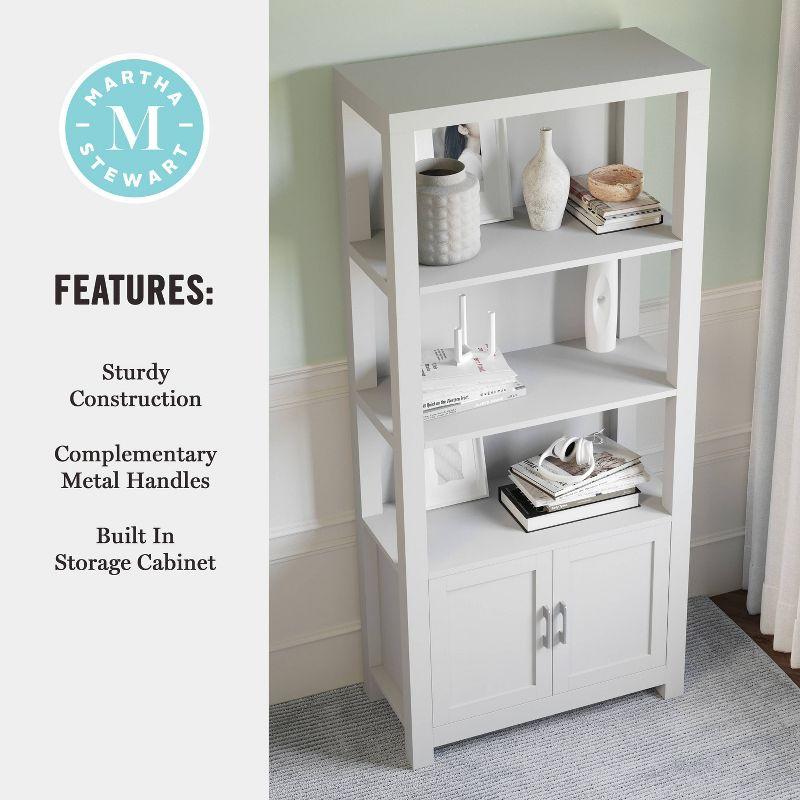 Martha Stewart Teague Martha Stewart 68" Shaker Bookcase with Storage Cabinet