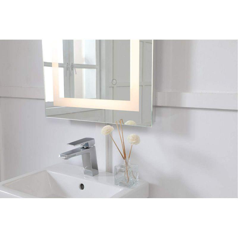 Elegant Lighting Helios 20in x 36in Hardwired LED mirror with touch sensor and color changing temperature 3000K/4200K/6400K