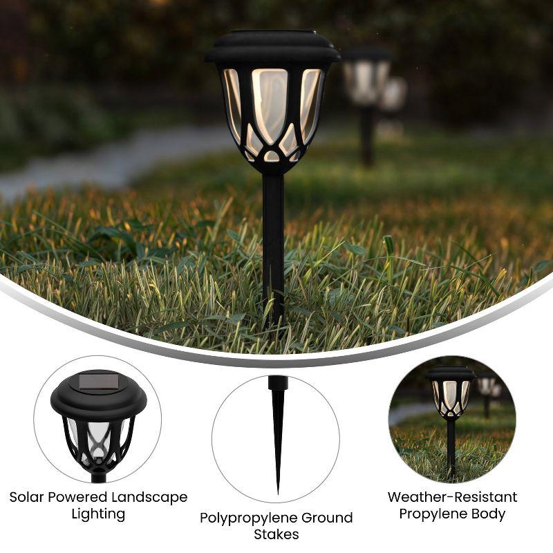 Rutland All - Weather Tulip Design Solar Powered LED Garden & Pathway Lights (Set of 8)