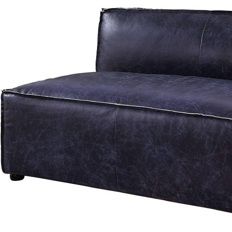 52" Birdie Sofa with Top Grain Leather Vintage Blue - Acme Furniture