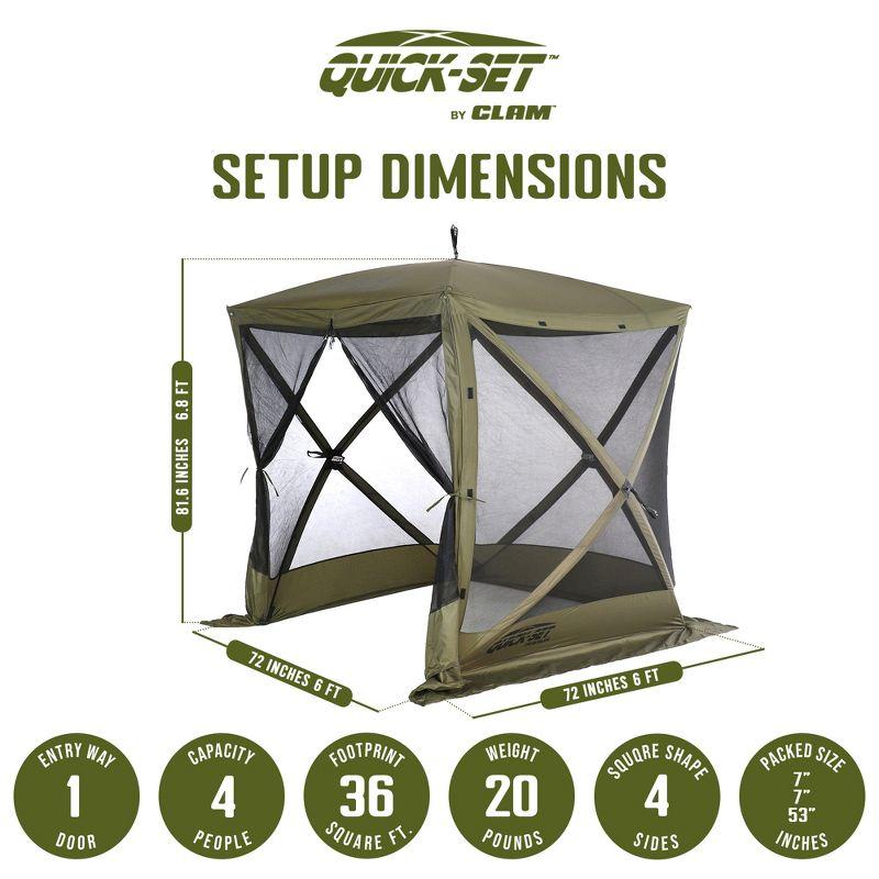 CLAM Quick-Set Portable Outdoor Camping Canopy Shelter