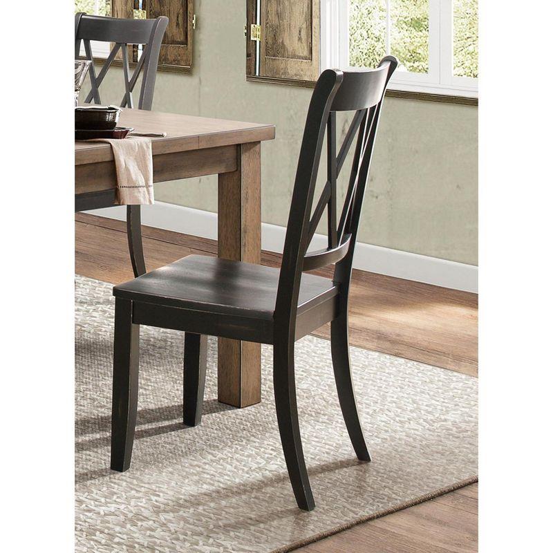 NicBex Set of 2 Transitional Style Dining Chair Kitchen Upholstered High Backrest Side Chair for Dining Room,Black