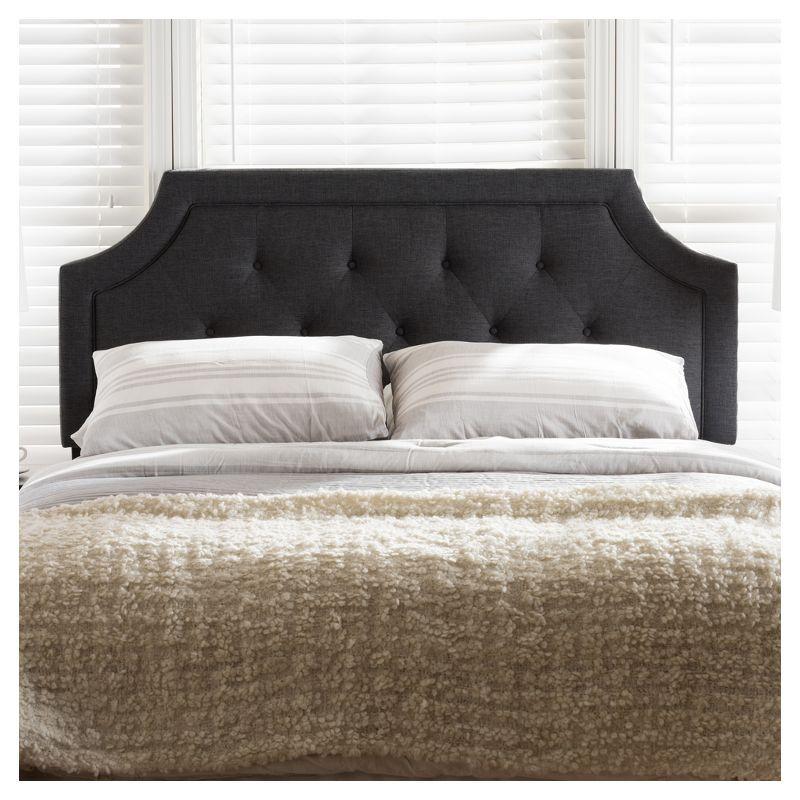 Mars Modern And Contemporary Fabric Headboard Dark Gray - Baxton Studio