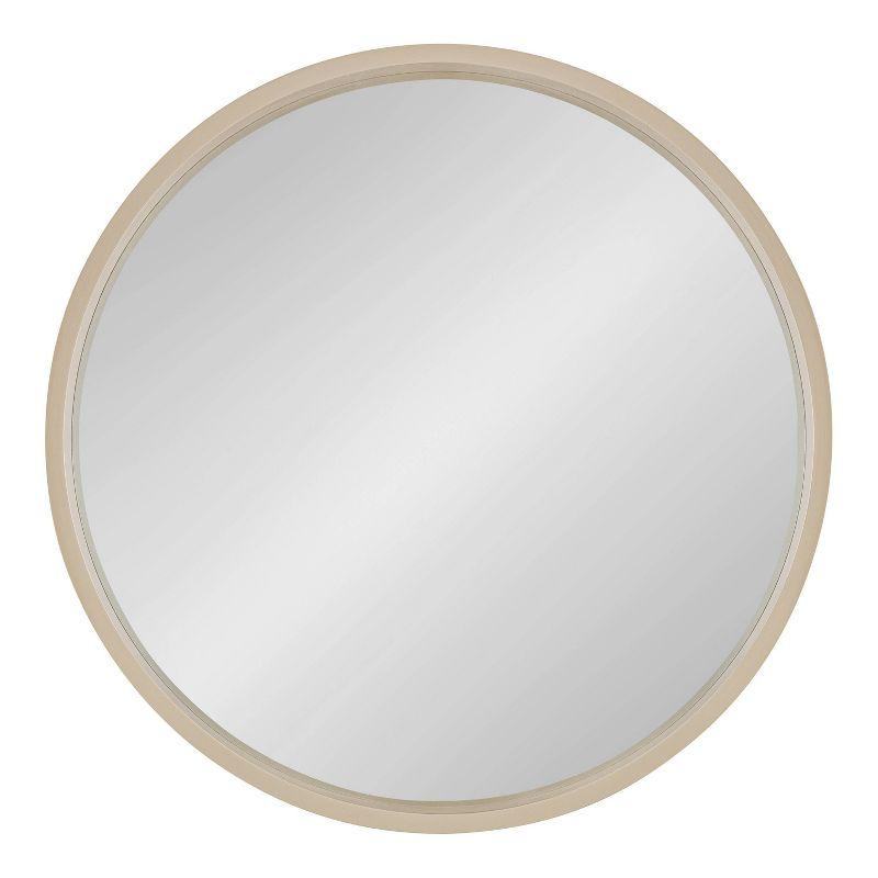 Travis Round Wood Accent Wall Mirror - Kate and Laurel All Things Decor