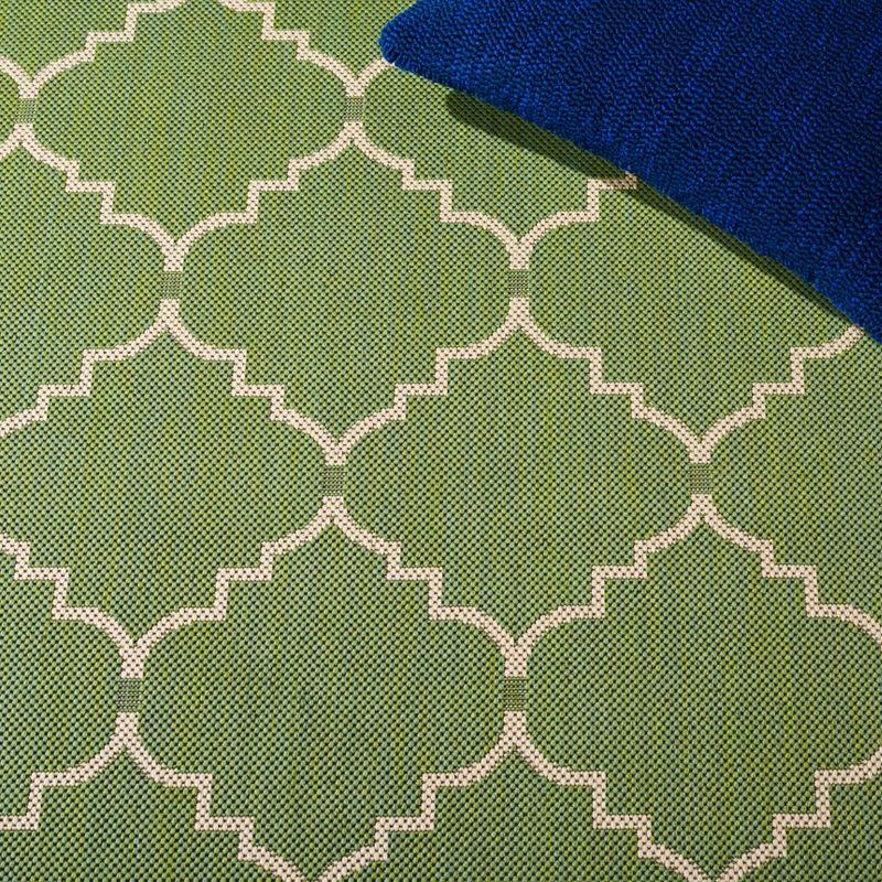 Courtyard CY6889 Power Loomed Indoor and Outdoor Runner Rug - Green/Beige - 2'3"x10' - Safavieh