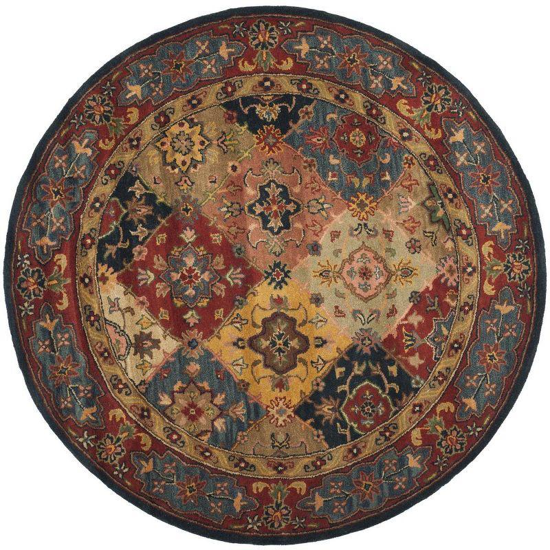 Heritage HG926 Hand Tufted Area Rug - Red/Multi - 6' Round - Safavieh.