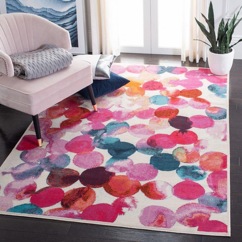Lillian LLN377 Power Loomed Area Rug - Rose/Light Blue - 8'x10' - Safavieh