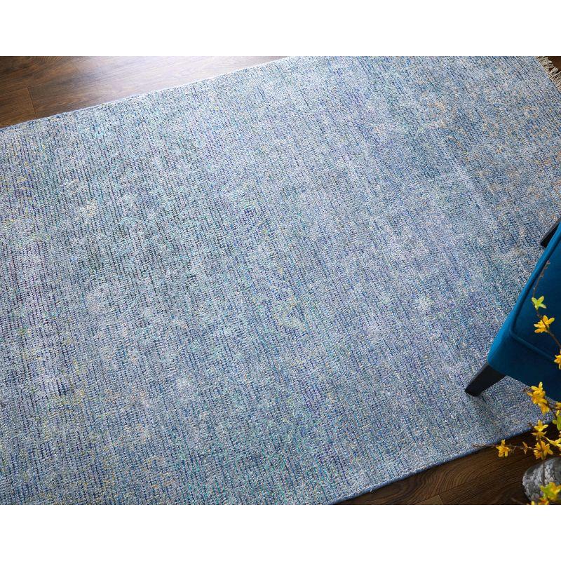 Caldwell Transitional Distressed Blue/Gray Area Rug