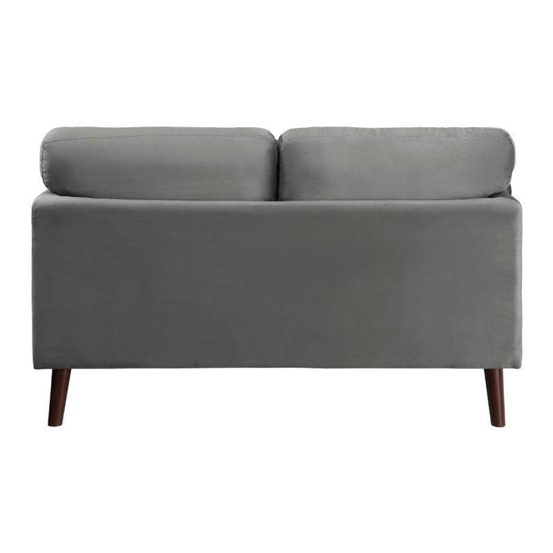 Tolley Velvet Loveseat in Gray - Lexicon