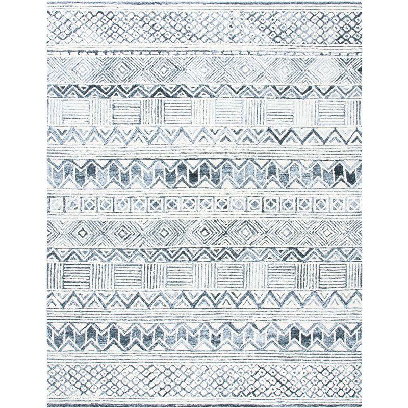 Roslyn ROS802 Hand Tufted Area Rug - Black/Ivory - 6'x9' - Safavieh.