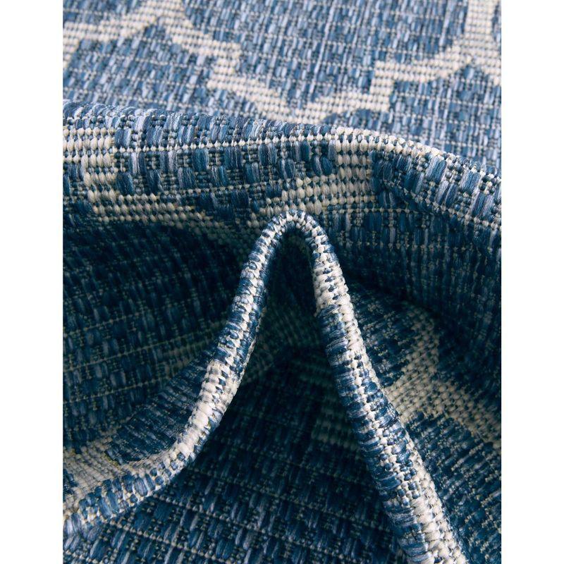 Unique Loom 8' 0 x 11' 4 Rectangle Indoor/Outdoor Trellis Navy Blue Area Rug