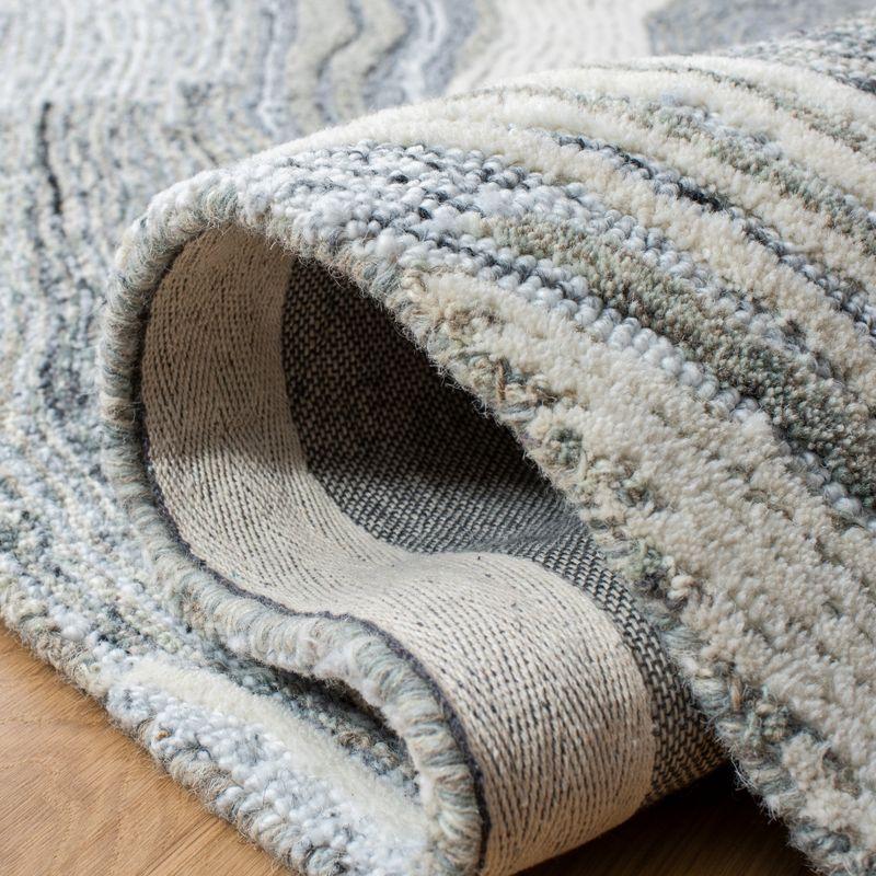 Fifth Avenue FTV121 Hand Tufted Indoor Area Rug - Grey/Ivory - 6'x6' - Safavieh