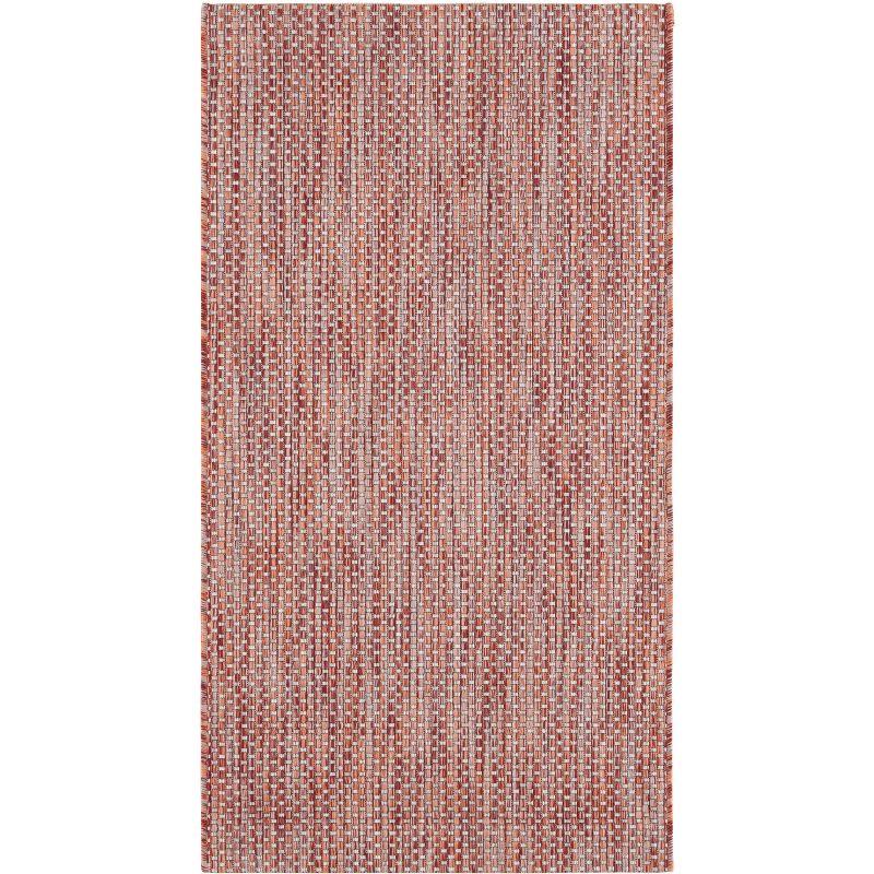 Courtyard CY8521 Power Loomed Indoor/Outdoor Accent Rug - Red/Beige - 2'7"x5' - Safavieh.