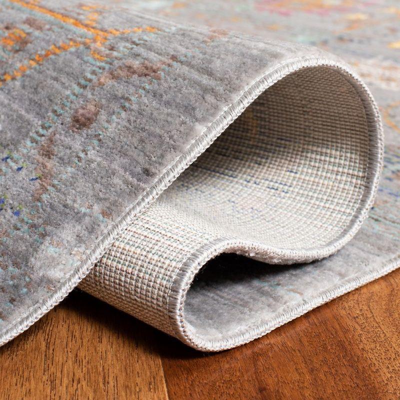Valencia VAL108 Power Loomed Indoor Area Rug - Grey/Multi - 6'7"x6'7" - Safavieh