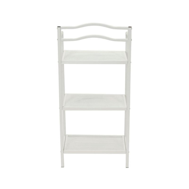 3-Tier Metal Bathroom Storage Shelf, White