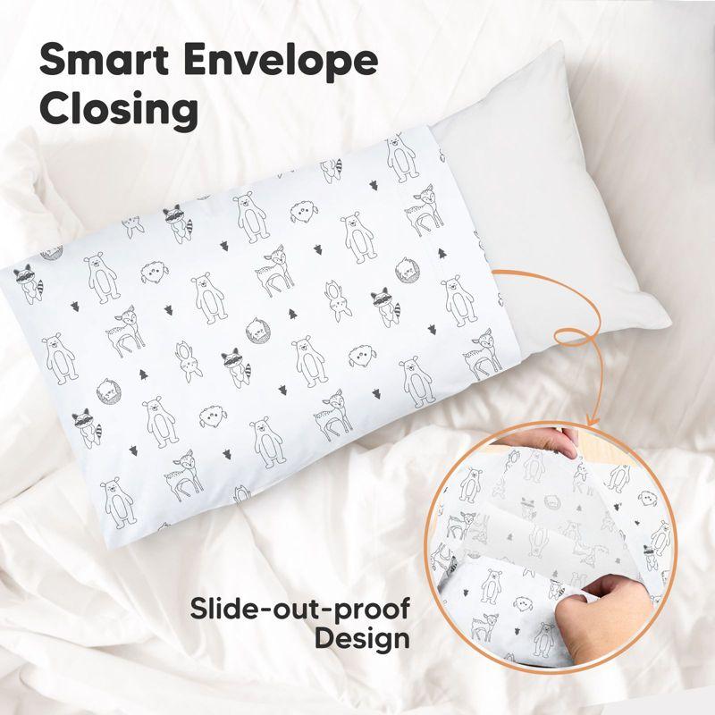 KeaBabies Toddler Pillowcase for 13X18 Pillow, Organic Toddler Pillow Case, Travel Pillow Case Cover (KeaFriends)