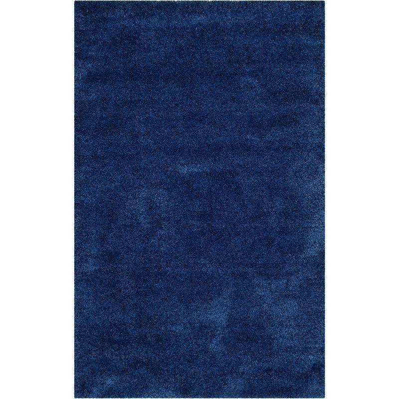 Milan Shag SG180 Power Loomed Indoor Area Rug - Navy - 5'1"x8' - Safavieh
