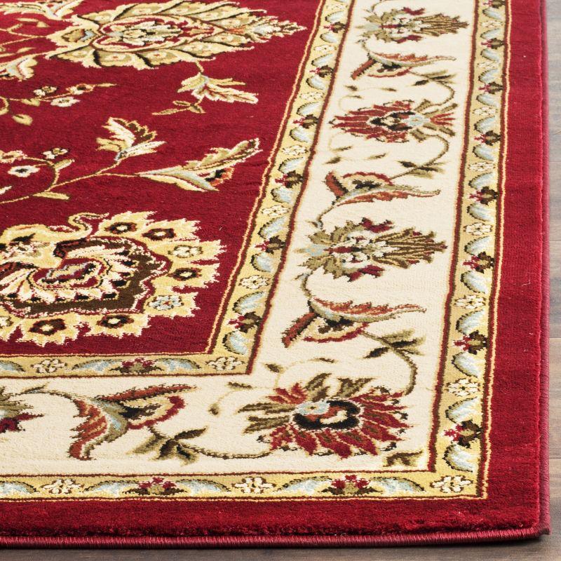 Lyndhurst LNH555 Power Loomed Area Rug - Red/Ivory - 6'7"x9'6" - Safavieh