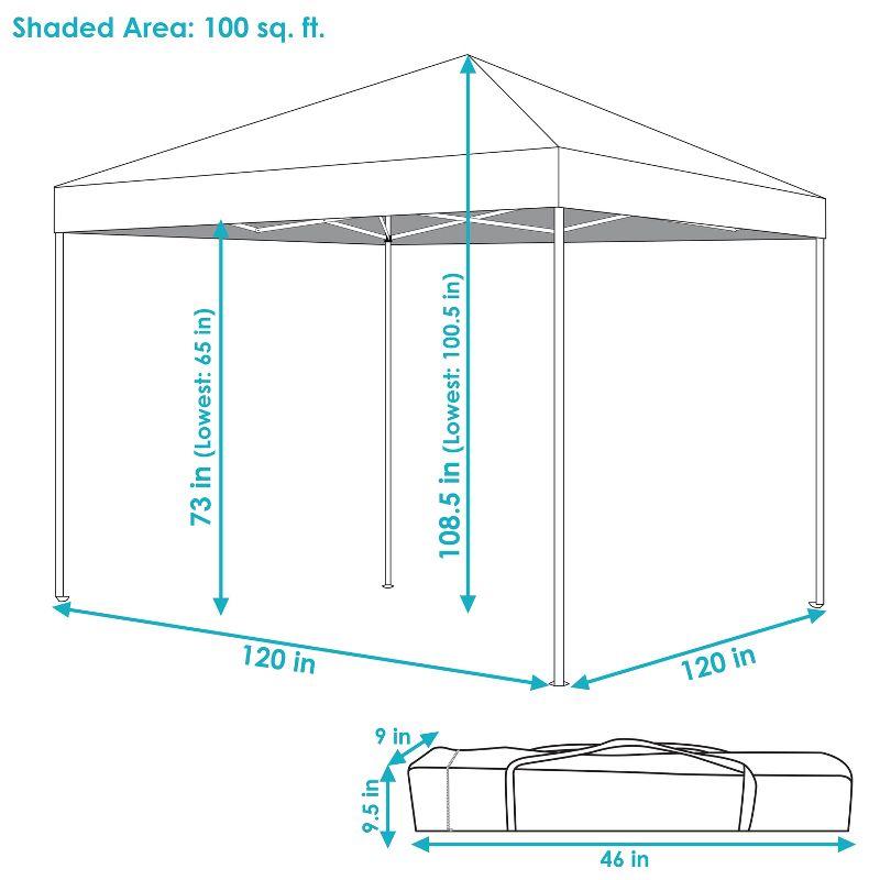 10 Ft. W x 10 Ft. D Metal Pop-Up Canopy