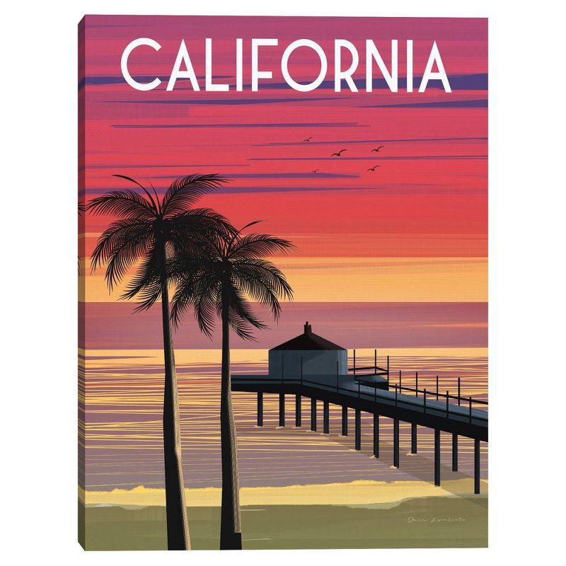 25" x 19" California Sunset Canvas Art Print