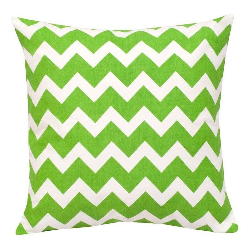 Kensington Garden 20"x20" Oversize Chevron Cotton Canvas Square Throw Pillow: Indoor, Zipper Closure, Removable Cover