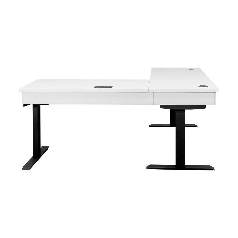 Modern Electric Sit/Stand L-Desk: Ergonomic, USB Ports, Cable Management - Martin Furniture