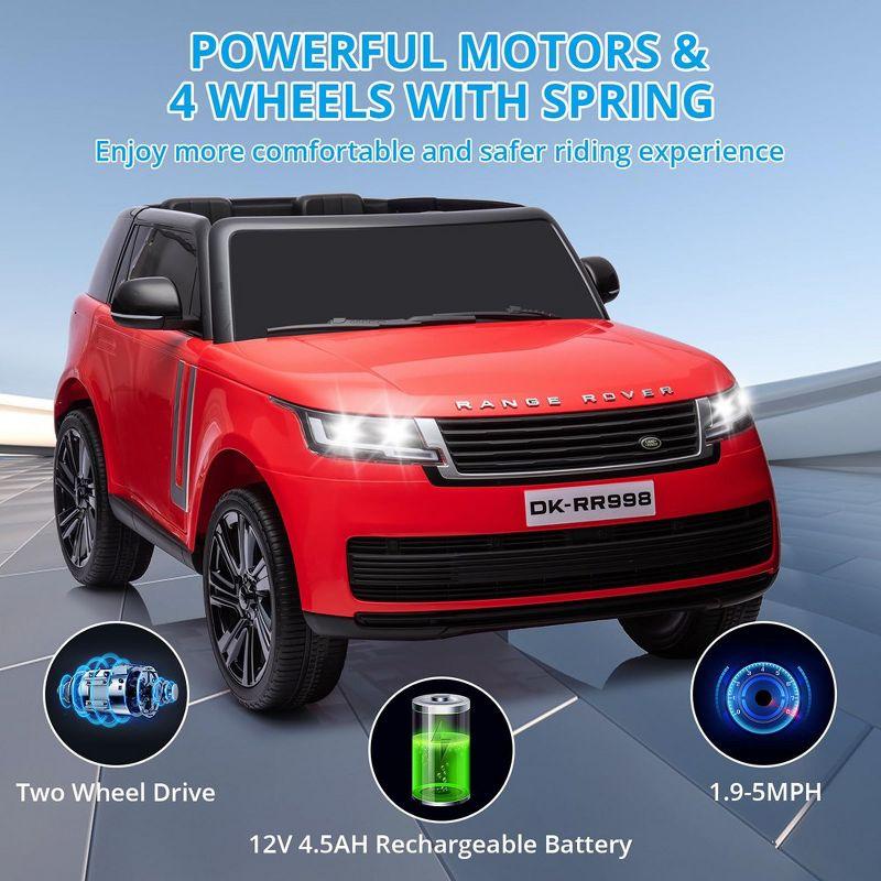 24V 2-Seater Licensed Land Rover Ride On Car Toy w/Parent Remote Control