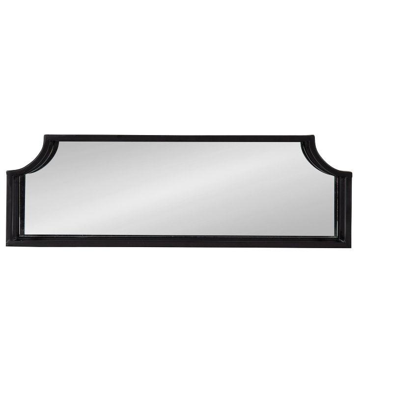 Kate and Laurel Ciel Scalloped Metal Floating Shelf, 2 Piece, Black