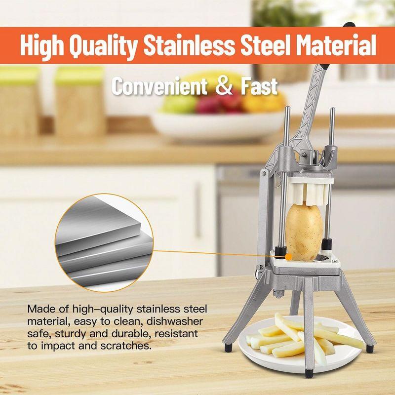 Commercial Vegetable Chopper Stainless Steel French Fry Cutter With 4 Type Blades