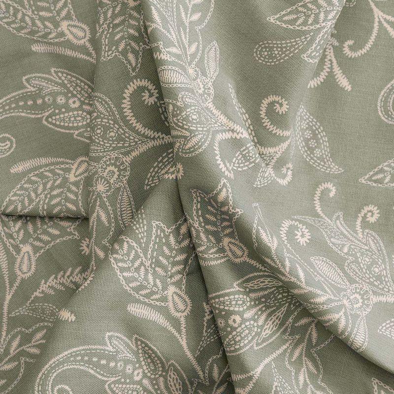 Ellis Curtain Lexington Leaf Pattern on Colored Ground Tailored Swags 56"x36" Sage