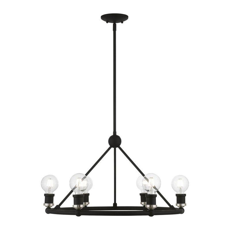 Livex Lighting Lansdale 6 - Light Chandelier in  Black/Brushed Nickel