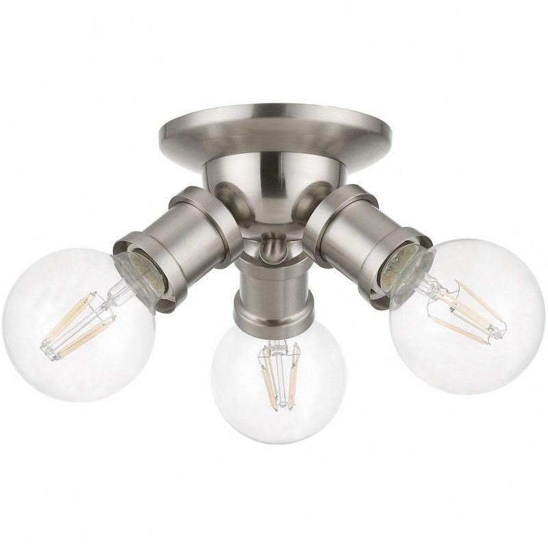 Livex Lighting Lansdale 3 - Light Flush Mount in  Brushed Nickel